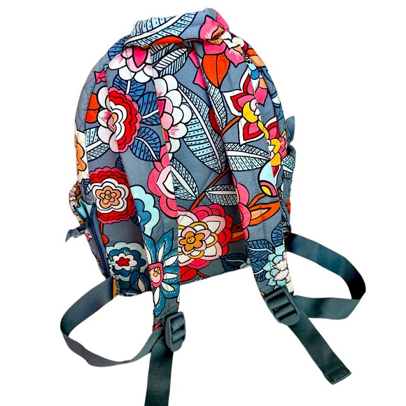 Vera Bradley Small Backpack Quilted Floral Print Blues, Grey, Pink, Red EUC - Picture 2 of 14